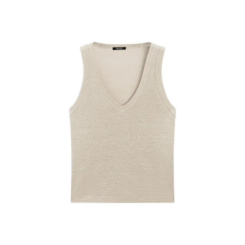 Massimo Dutti Tank Tops Women's Green-0