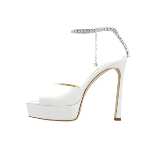 Jimmy Choo Saeda One Strap Sandals Women's White