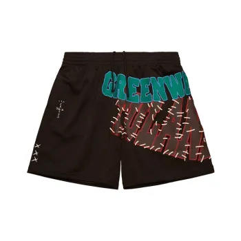 Travis Scott x Mitchell & Ness Sports Shorts Unisex Brown