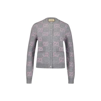 GUCCI Gg Knit Button Up Cardigan