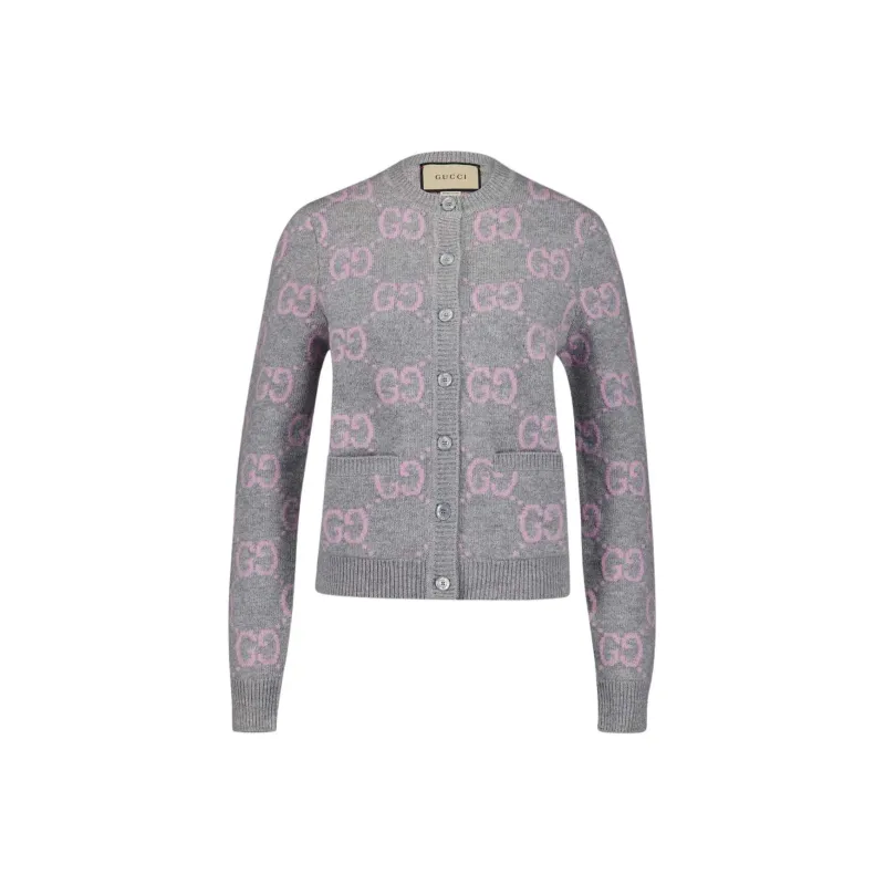 GUCCI Gg Knit Button Up Cardigan-0