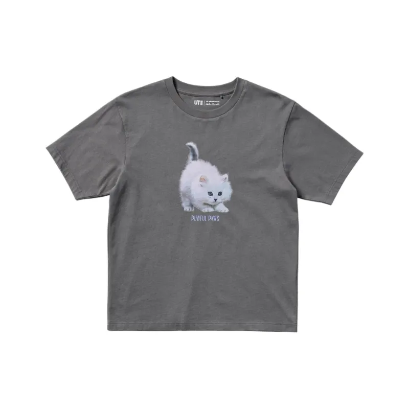 UNIQLO x Walter Chandoha Walter Chandoha Collaboration T-Shirt Women's Asphalt Gray-0