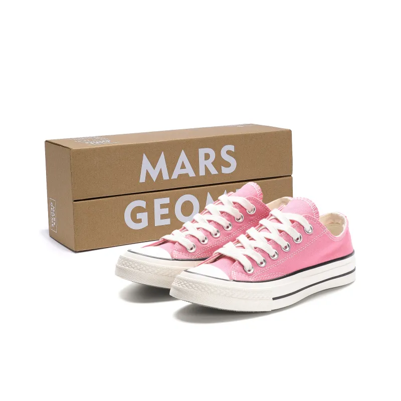 MARS*GEOME Anti Slip Wear Resistant Breathable Lightweight Low Top Canvas Shoes Women's Cherry Blossom Pink-24