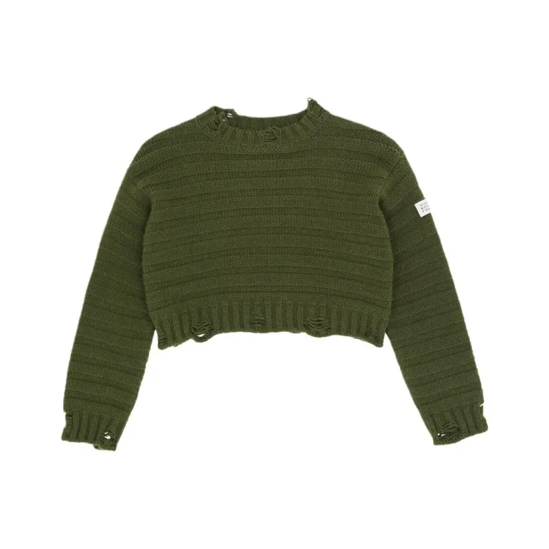 MM6 Maison Margiela Numbers Patch Distressed Jumper-0