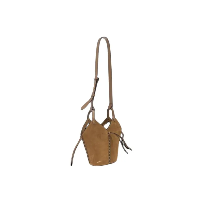 ISABEL MARANT Leather Shoulder Bag, Crossbody Bag Mini Women's Taupe-1