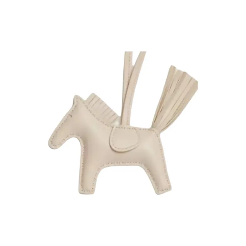 HERMES Rodeo Milo Lambskin Bag Accessory Trumpets Unisex Milkshake White-1