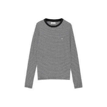 Anine Bing Embroidered logo Striped Top