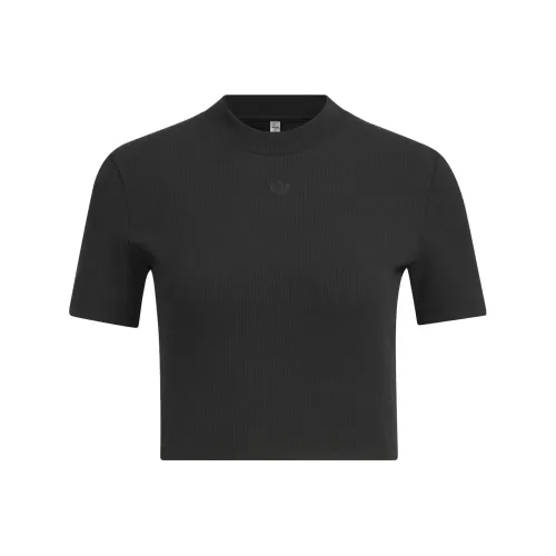 adidas tee Originals Hot Girl Collection Home Of Classics Collection Crop Top Women's Black