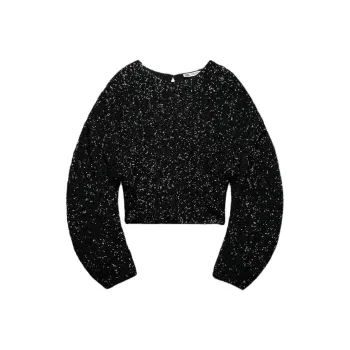 ZARA Crop Tops Women's Black