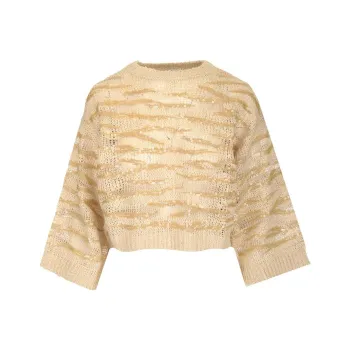 Brunello Cucinelli Sequin Embellished Knitted Jumper