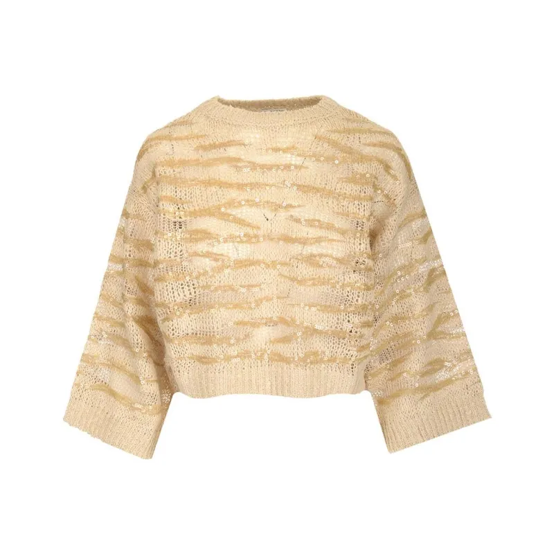 Brunello Cucinelli Sequin Embellished Knitted Jumper-0