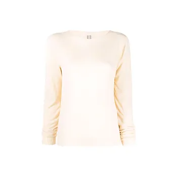 RICK OWENS Rib trimmed Organic Cotton Jumper