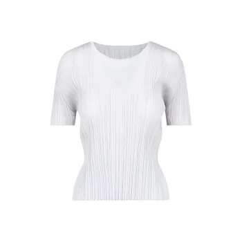 PLEATS PLEASE ISSEY MIYAKE T-Shirt Women's Light Gray