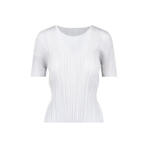 PLEATS PLEASE ISSEY MIYAKE T Shirt Women's Light Gray