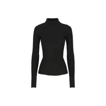 Brunello Cucinelli Sparked Rib Knit Mock Neck Jumper