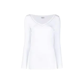 Brunello Cucinelli V Neck Bead Embellished Top