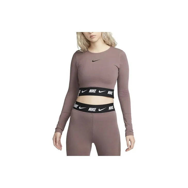 Nike Crop Tops Women's Plum Blossom Color-0