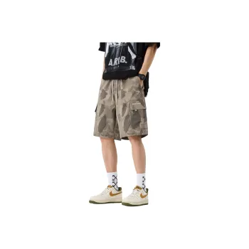 Menglaini Casual Shorts Unisex Dark Khaki