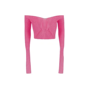 Jacquemus Pralù Cropped Knitted Cardigan