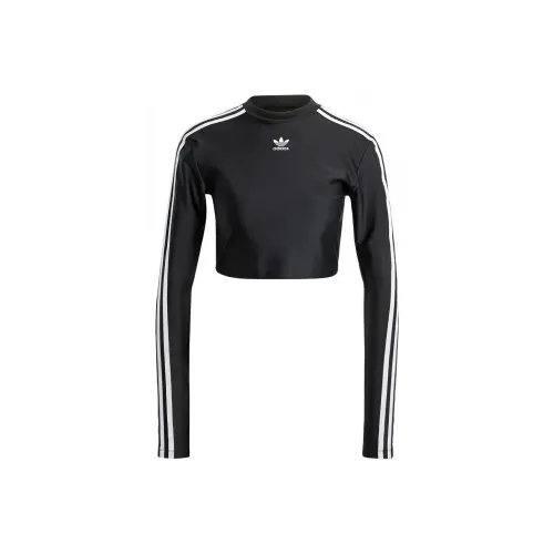 Adidas Originals 3 Stripes Cropped T shirt