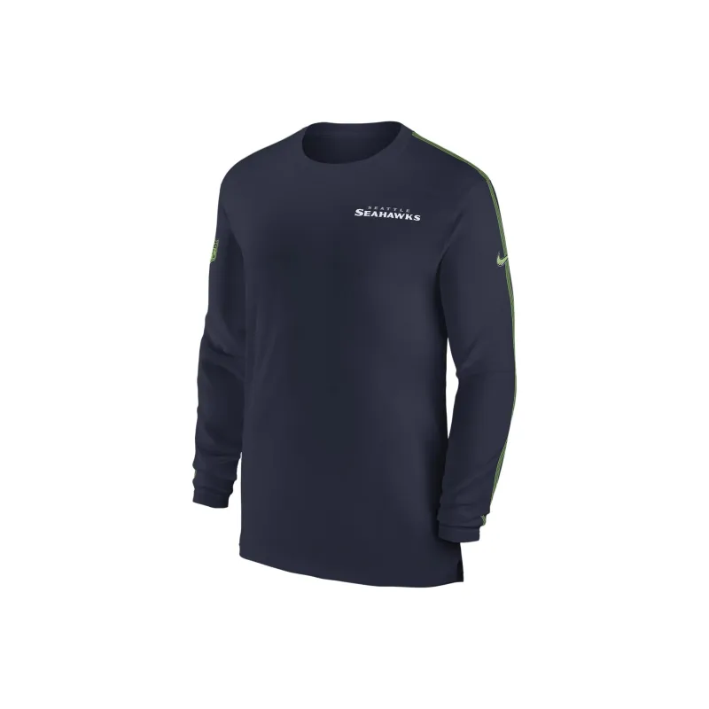 Nike Seattle Seahawks Sideline Coach Men's Nike Dri FIT Nfl Long Sleeve Top-0