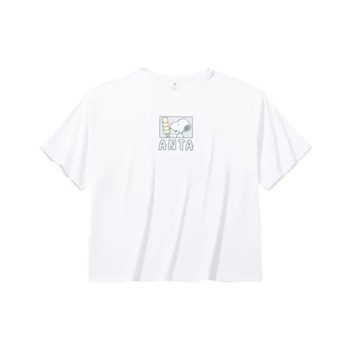 CHAOJIANTA x SNOOPY T Shirt Women's Snowflake White
