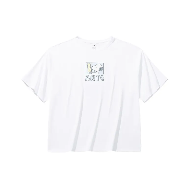 CHAOJIANTA x SNOOPY T Shirt Women's Snowflake White-0