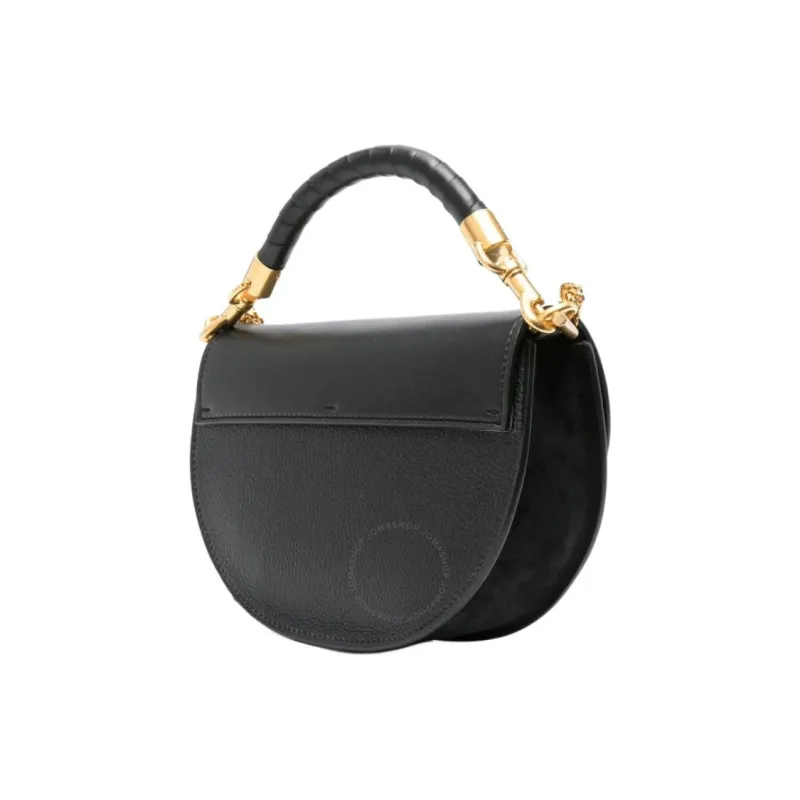 Chloe Marcie Calfskin Shoulder Bag, Crossbody Bag, Handbag Women's Black-1