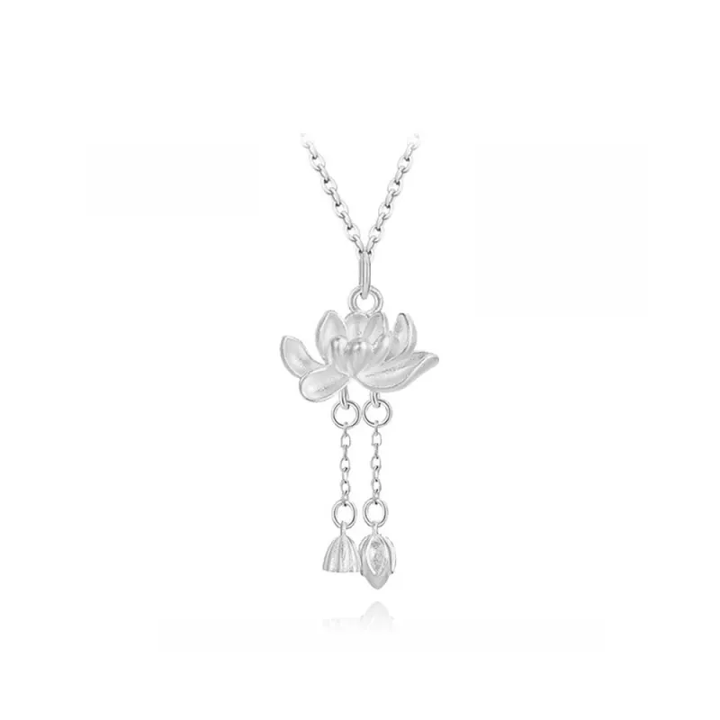 UZIID S999 Fine Silver Sterling Silver Necklaces Women's-5