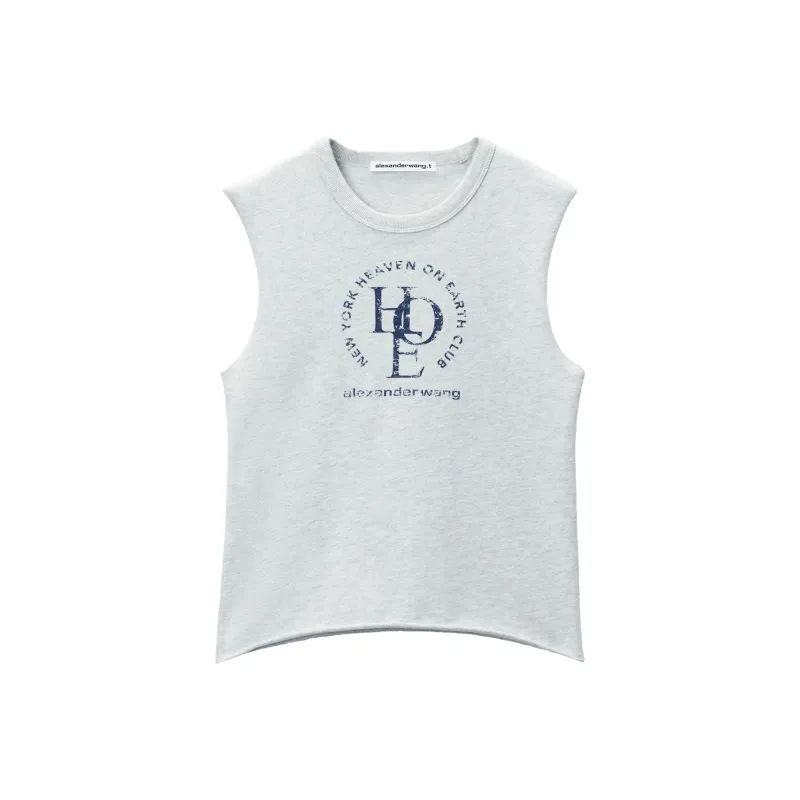 T By Alexander Wang Graphic Baby Muscle T shirt Grey-0