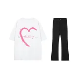 White Left Heart+Black Jeans