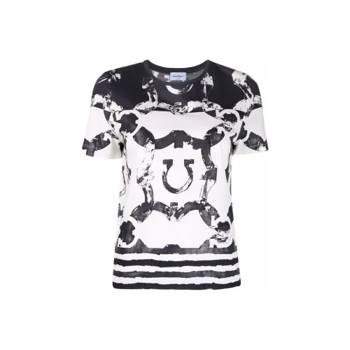 Ferragamo T-Shirts Women's Black & White