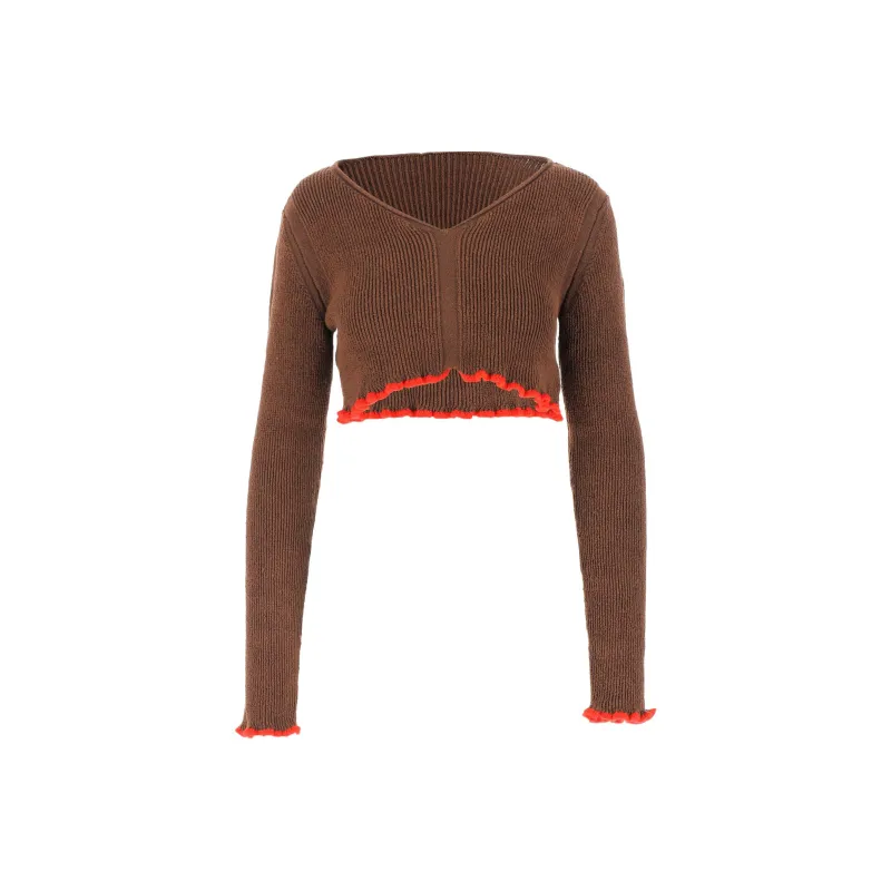 Jacquemus La Maille Santon Cropped Jumper-0