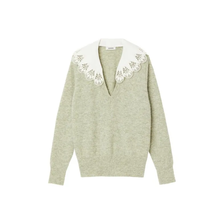 Sandro Sweaters Women's Gray Green-0