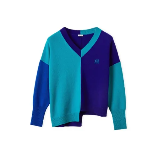 LOEWE FW21 Loose Fit Sweater Women's Blue