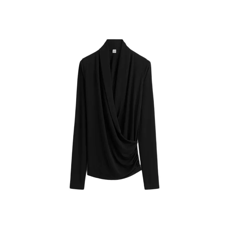 TOTEME Overlapped Jersey Blouse-0