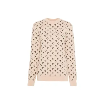 Marine Serre Moon Intarsia Knit Sweater