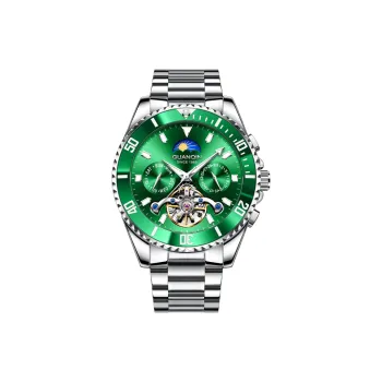 GUANQIN Submariner Collection Automatic Mechanical Movement Stainless Steel Watchband Watch Men's Watches Green Dial