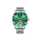 Silver Case Green Dial Steel Band