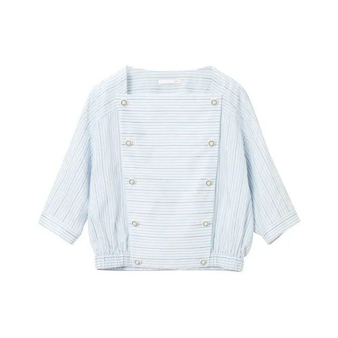 OVV Crop Tops Women's Light Blue Stripes 10-0