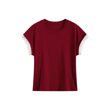 FASTFISH Regular T Shirt Women's Burgundy