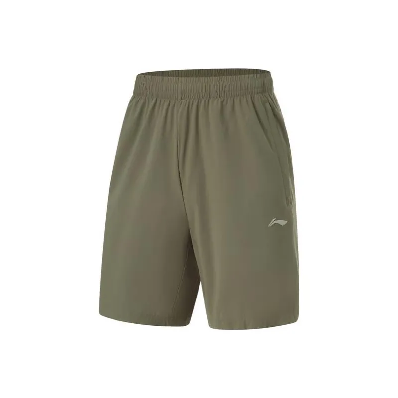 LiNing Fitness Series Sports Shorts Men's Army Sail Green-0