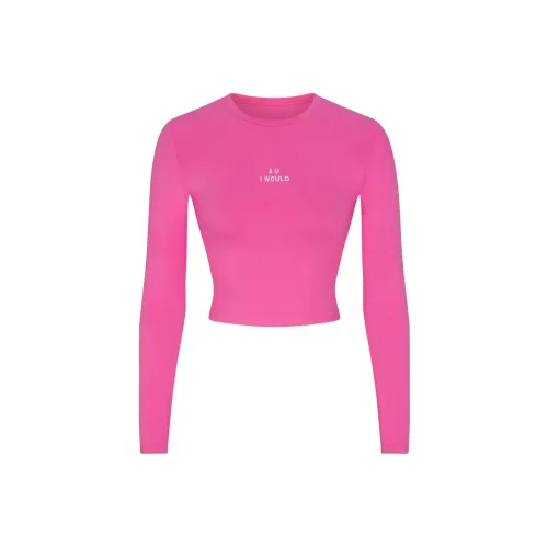 SKIMS T Shirt Women's HOT PINK/Bright Pink