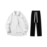 Clothing Set (White Shirt+Black Casual Pants)