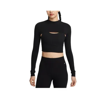 Nike ZenvyDri Fit Crop Tops Women's Black