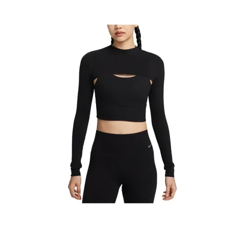 Nike ZenvyDri Fit Crop Tops Women's Black