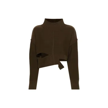 MM6 Maison Margiela Distressed Cropped Jumper