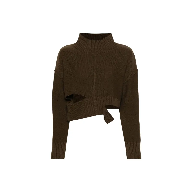 MM6 Maison Margiela Distressed Cropped Jumper-0