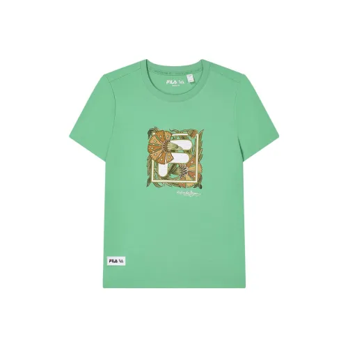 FILA x V&A LIANMINGKUAN Regular T Shirt Women's Fruit Milk Green
