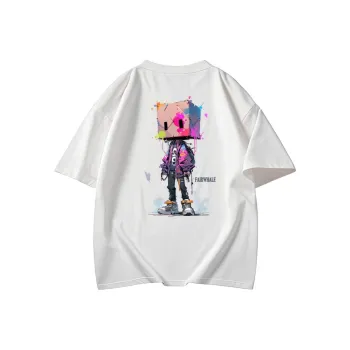 FAIRWHALE Drop Shoulder Sleeve T Shirt Unisex